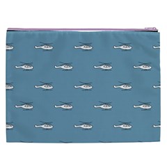 Cartoon Sketchy Helicopter Drawing Motif Pattern Cosmetic Bag (XXL) from ArtsNow.com Back
