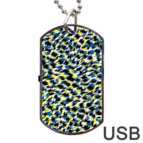 Digital Animal  Print Dog Tag USB Flash (Two Sides) from ArtsNow.com Front