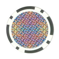 Colorful Flowers Poker Chip Card Guard (10 pack) from ArtsNow.com Back