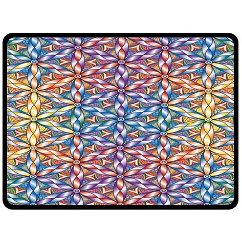 Colorful Flowers Double Sided Fleece Blanket (Large)  from ArtsNow.com 80 x60  Blanket Front