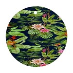 Flowers Pattern Round Ornament (Two Sides)