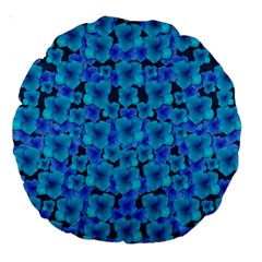 Blue In Bloom On Fauna A Joy For The Soul Decorative Large 18  Premium Round Cushions from ArtsNow.com Back