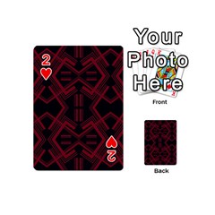 Abstract pattern geometric backgrounds   Playing Cards 54 Designs (Mini) from ArtsNow.com Front - Heart2