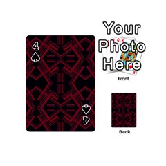 Abstract pattern geometric backgrounds   Playing Cards 54 Designs (Mini) from ArtsNow.com Front - Spade4