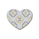 Abstract pattern geometric backgrounds   Rubber Heart Coaster (4 pack)