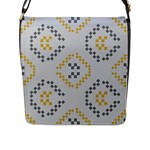 Abstract pattern geometric backgrounds   Flap Closure Messenger Bag (L)