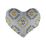 Abstract pattern geometric backgrounds   Standard 16  Premium Flano Heart Shape Cushions