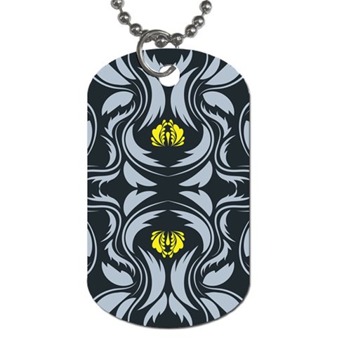 Folk flowers print Floral pattern Ethnic art Dog Tag (One Side) from ArtsNow.com Front