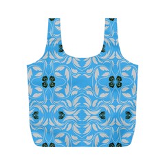 Folk flowers print Floral pattern Ethnic art Full Print Recycle Bag (M) from ArtsNow.com Front