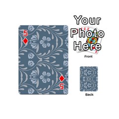 Folk flowers print Floral pattern Ethnic art Playing Cards 54 Designs (Mini) from ArtsNow.com Front - Diamond5