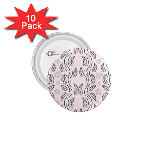 Folk flowers print Floral pattern Ethnic art 1.75  Buttons (10 pack) from ArtsNow.com Front