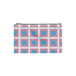 Trans Flag Squared Plaid Cosmetic Bag (Small)