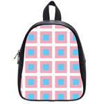 Trans Flag Squared Plaid School Bag (Small)