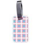 Trans Flag Squared Plaid Luggage Tag (one side)