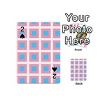 Trans Flag Squared Plaid Playing Cards 54 Designs (Mini)