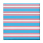 Trans Flag Stripes Tile Coaster