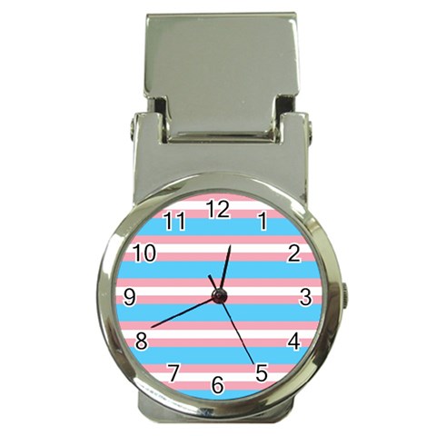 Trans Flag Stripes Money Clip Watches from ArtsNow.com Front
