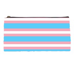 Trans Flag Stripes Pencil Case from ArtsNow.com Front