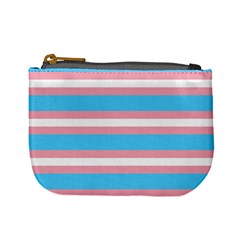 Trans Flag Stripes Mini Coin Purse from ArtsNow.com Front