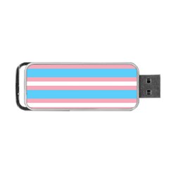 Trans Flag Stripes Portable USB Flash (Two Sides) from ArtsNow.com Front