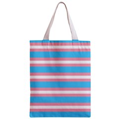 Trans Flag Stripes Zipper Classic Tote Bag from ArtsNow.com Front