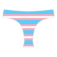 Trans Flag Stripes Cross Back Hipster Bikini Set from ArtsNow.com Front Under
