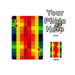 Pride Plaid Playing Cards 54 Designs (Mini) from ArtsNow.com Front - Diamond4