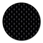 Sketchy Style Funny Skeletons Motif Drawing Round Mousepads