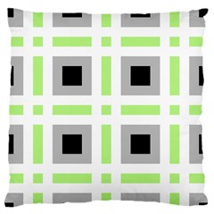 Agender Flag Plaid Large Flano Cushion Case (Two Sides) from ArtsNow.com Back