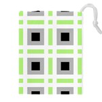 Agender Flag Plaid Drawstring Pouch (4XL)