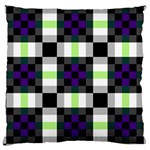 Agender Flag Plaid With Difference Large Cushion Case (One Side)