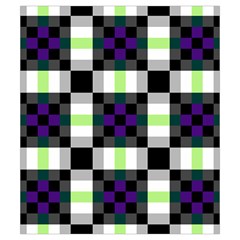 Agender Flag Plaid With Difference Drawstring Pouch (Small) from ArtsNow.com Back