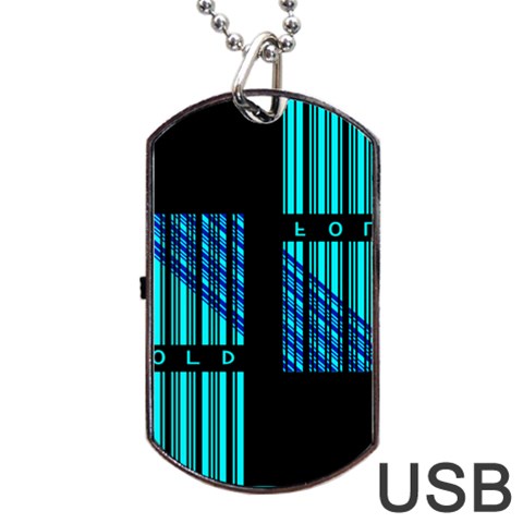 Folding For Science Dog Tag USB Flash (Two Sides) from ArtsNow.com Front