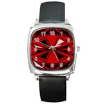 Abstract pattern geometric backgrounds   Square Metal Watch