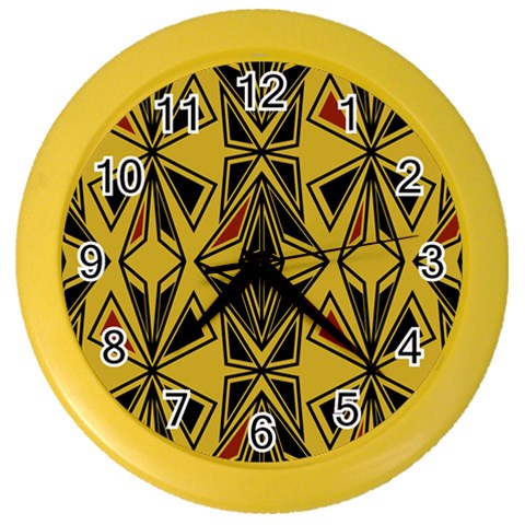 Abstract pattern geometric backgrounds   Color Wall Clock from ArtsNow.com Front