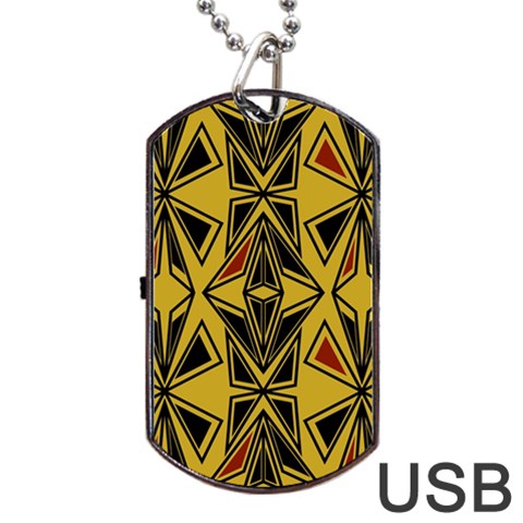 Abstract pattern geometric backgrounds   Dog Tag USB Flash (Two Sides) from ArtsNow.com Back