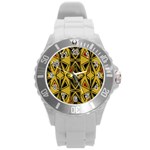 Abstract pattern geometric backgrounds   Round Plastic Sport Watch (L)