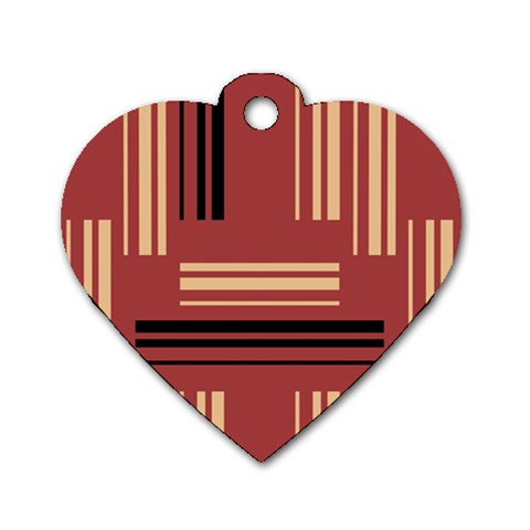 Abstract pattern geometric backgrounds   Dog Tag Heart (One Side) from ArtsNow.com Front