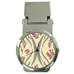 Folk flowers print Floral pattern Ethnic art Money Clip Watches