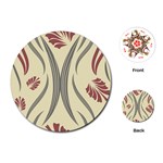 Folk flowers print Floral pattern Ethnic art Playing Cards Single Design (Round)