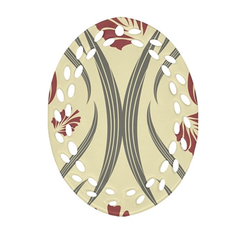 Folk flowers print Floral pattern Ethnic art Ornament (Oval Filigree) from ArtsNow.com Front