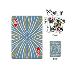 King Folk flowers print Floral pattern Ethnic art Playing Cards 54 Designs (Mini) from ArtsNow.com Front - HeartK