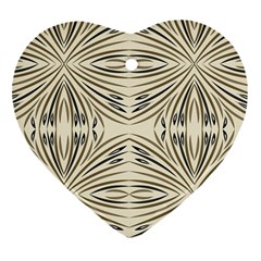 Folk flowers print Floral pattern Ethnic art Heart Ornament (Two Sides) from ArtsNow.com Back