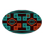 Abstract pattern geometric backgrounds   Oval Magnet