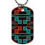 Abstract pattern geometric backgrounds   Dog Tag (One Side)