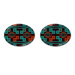 Abstract pattern geometric backgrounds   Cufflinks (Oval)