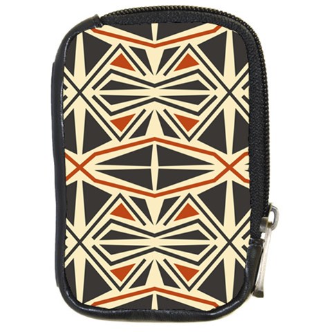 Abstract geometric design    Compact Camera Leather Case from ArtsNow.com Front