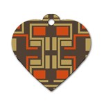 Abstract geometric design    Dog Tag Heart (One Side)