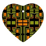 Abstract geometric design    Heart Ornament (Two Sides)