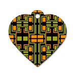 Abstract geometric design    Dog Tag Heart (Two Sides)